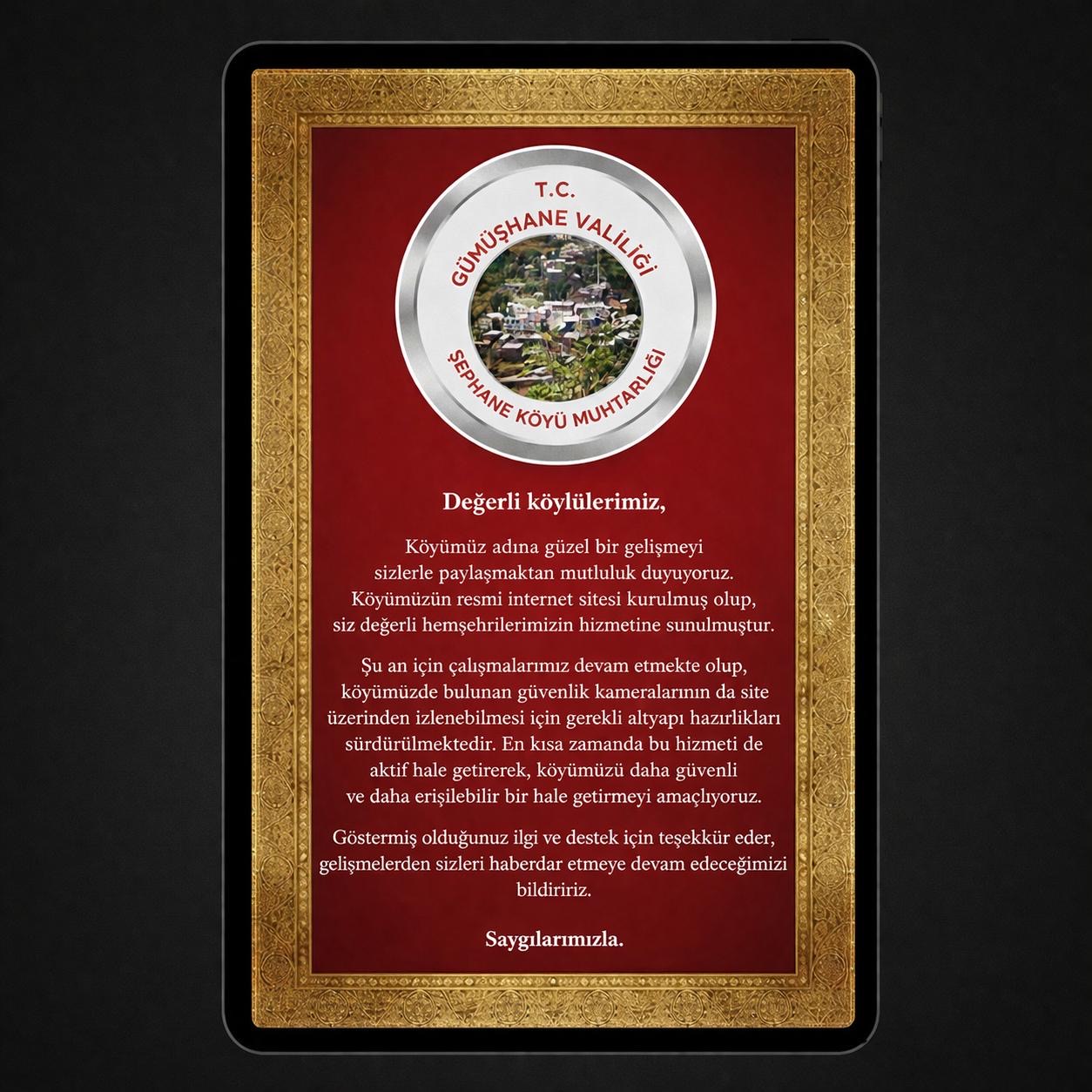 Köyümüzün resmi web sitesi açıldı